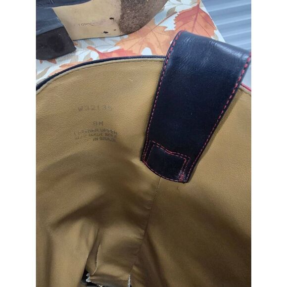 Vintage Tommy Hilfiger Women's Cowboy Boots  Size 8 Red & Blue USA Flag Leather - Picture 5 of 5